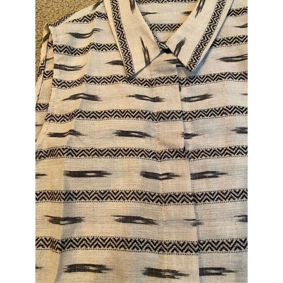 Alice + Olivia Isabelle Cotton/Linen Blend Sleeveless Shirtdress SMALL - Picture 4 of 6